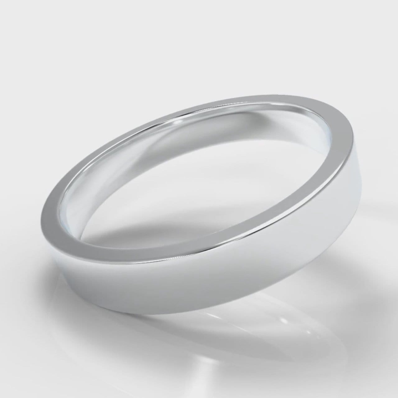 4mm Flat Top Comfort Fit Wedding Ring