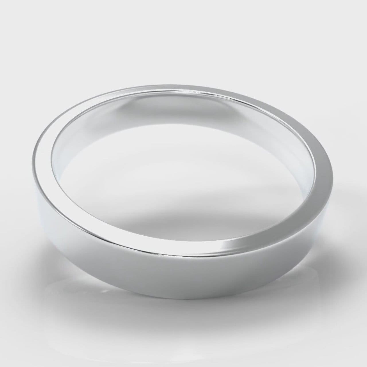4mm Flat Top Comfort Fit Wedding Ring