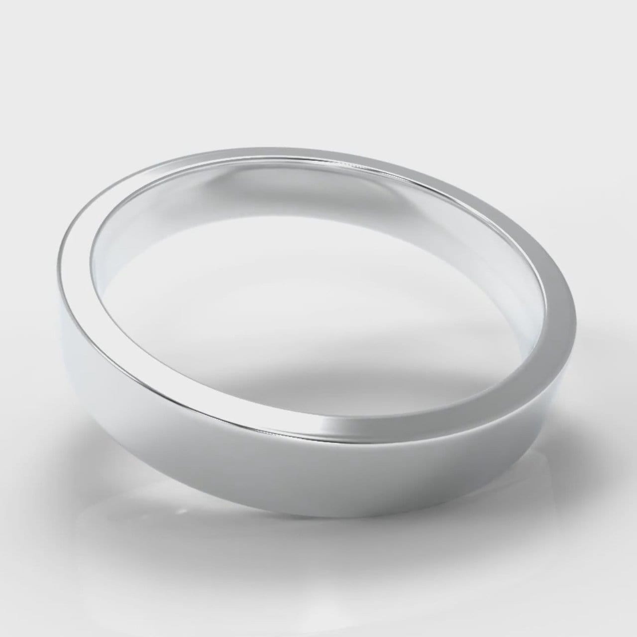 4mm Flat Top Comfort Fit Wedding Ring