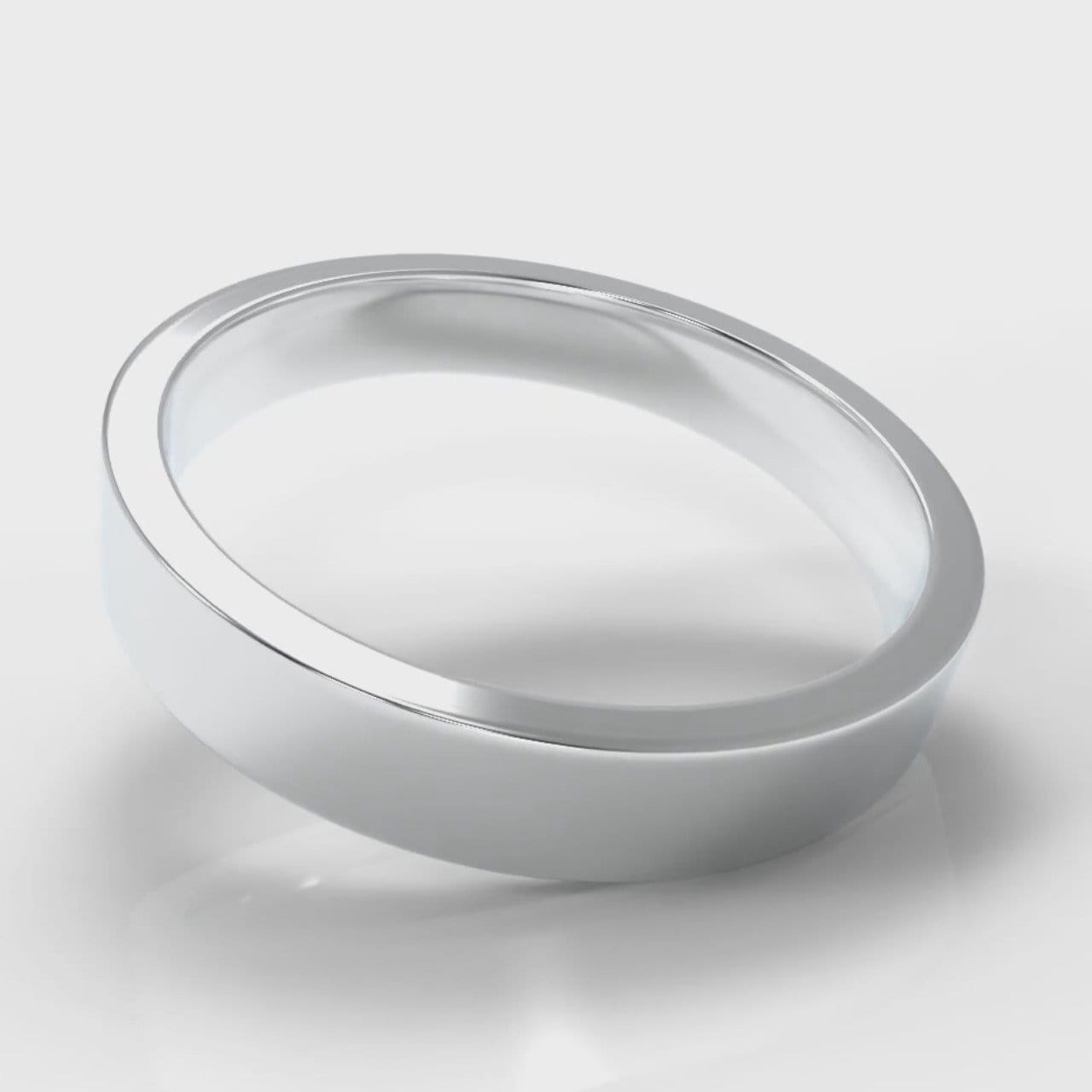 4mm Flat Top Comfort Fit Wedding Ring