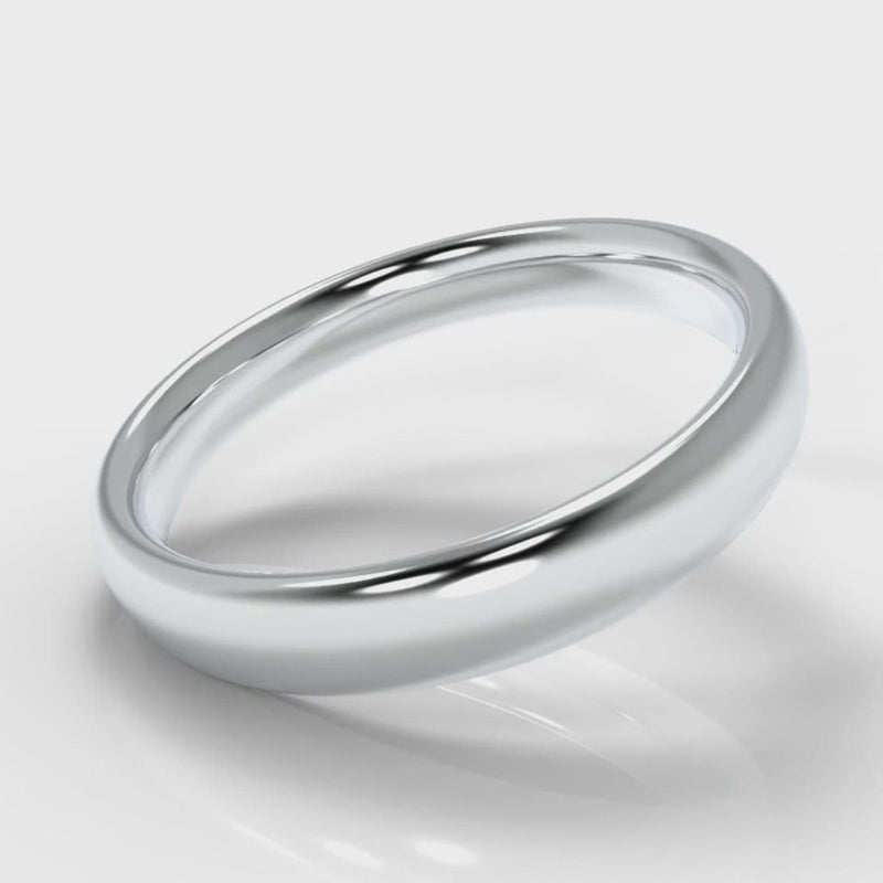4mm Court Shaped Comfort Fit Wedding Ring