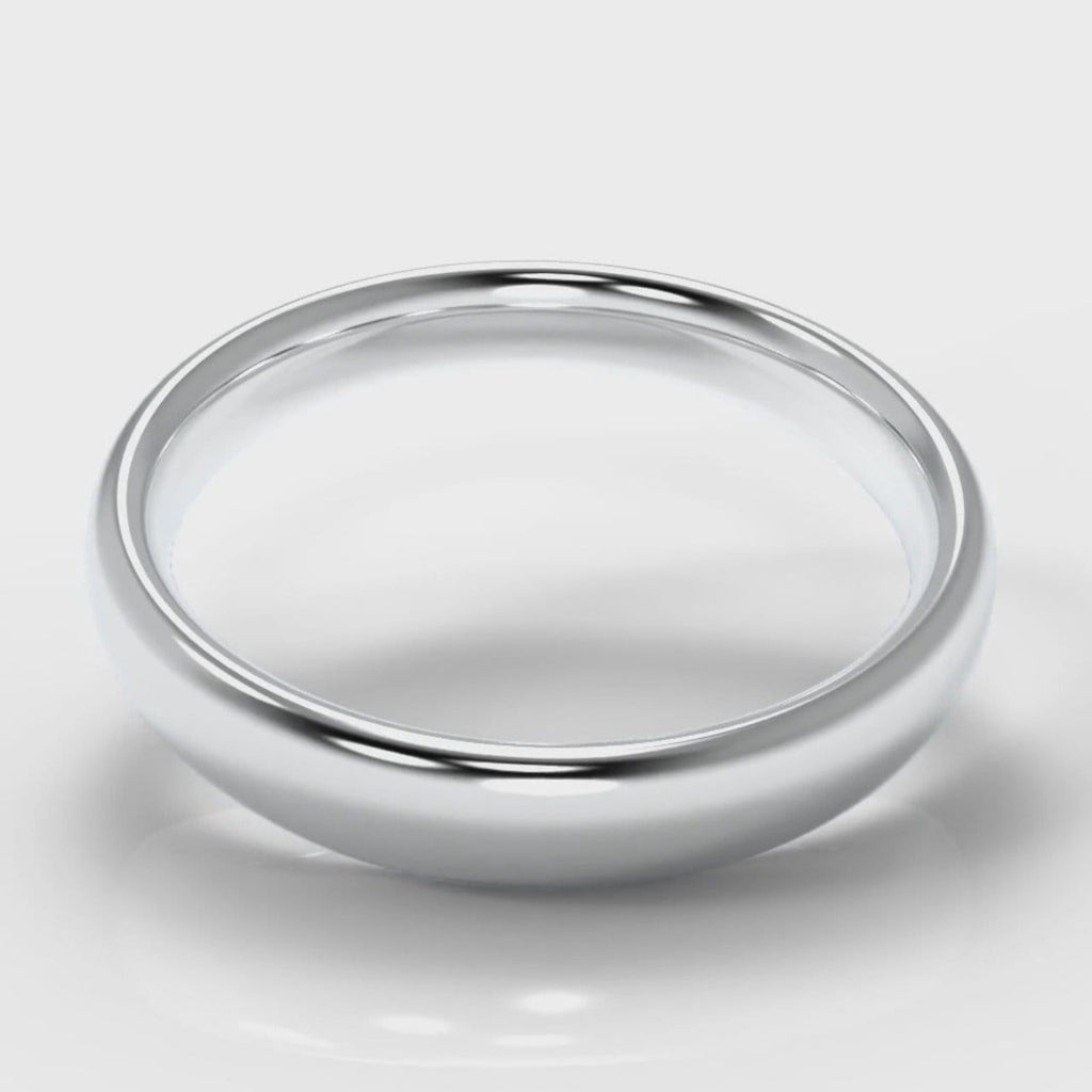 4mm Court Shaped Comfort Fit Wedding Ring