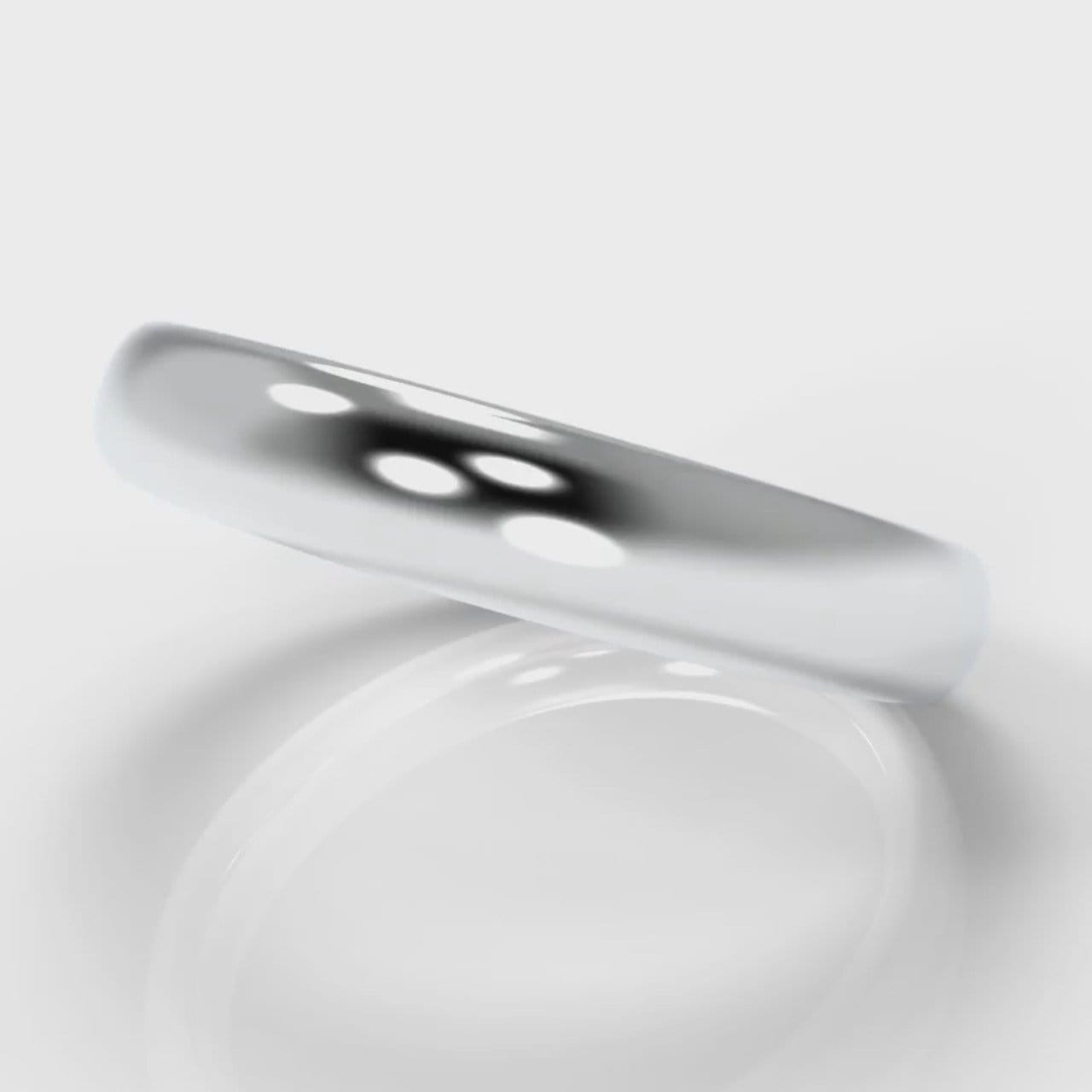 4mm Court Shaped Comfort Fit Wedding Ring