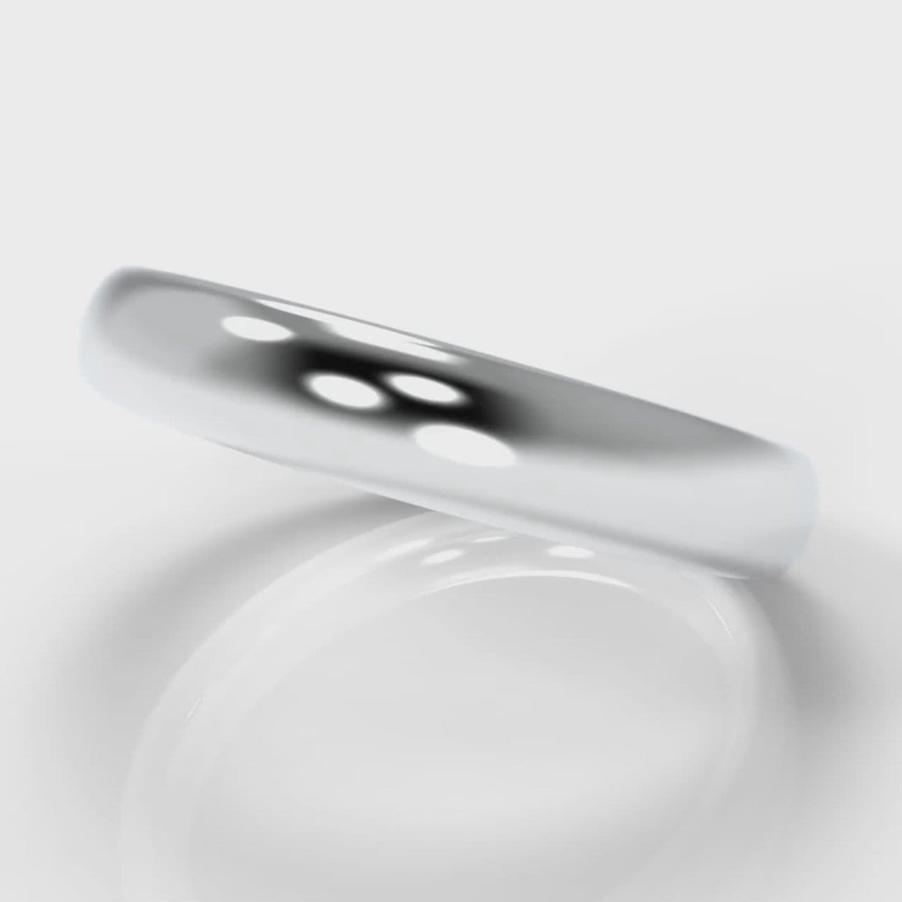 4mm Court Shaped Comfort Fit Wedding Ring
