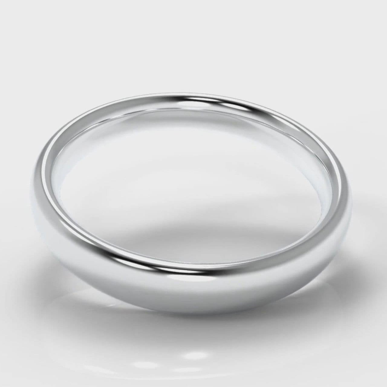 4mm Court Shaped Comfort Fit Wedding Ring