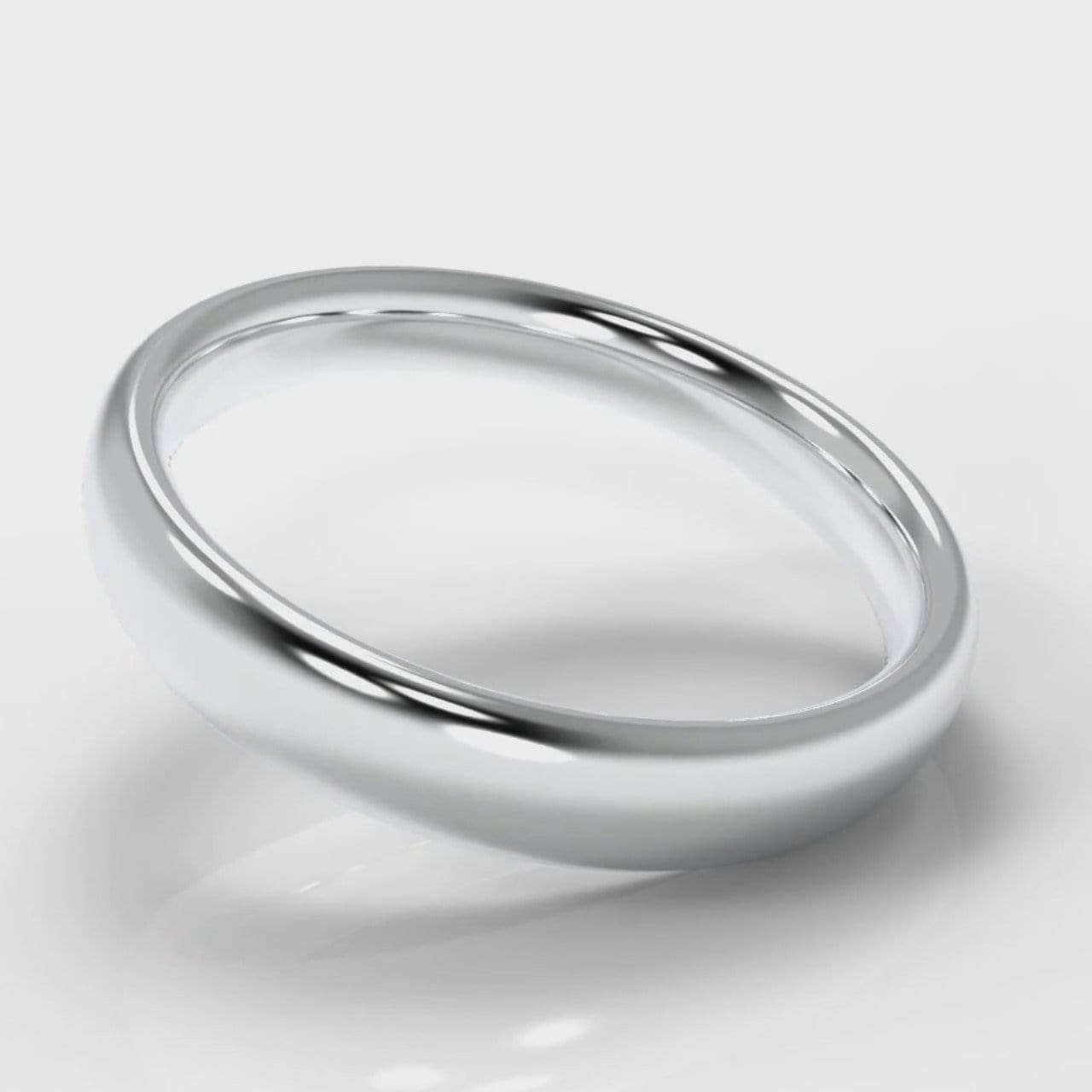 4mm Court Shaped Comfort Fit Wedding Ring