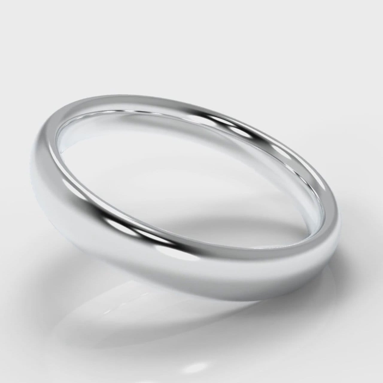 4mm Court Shaped Comfort Fit Wedding Ring