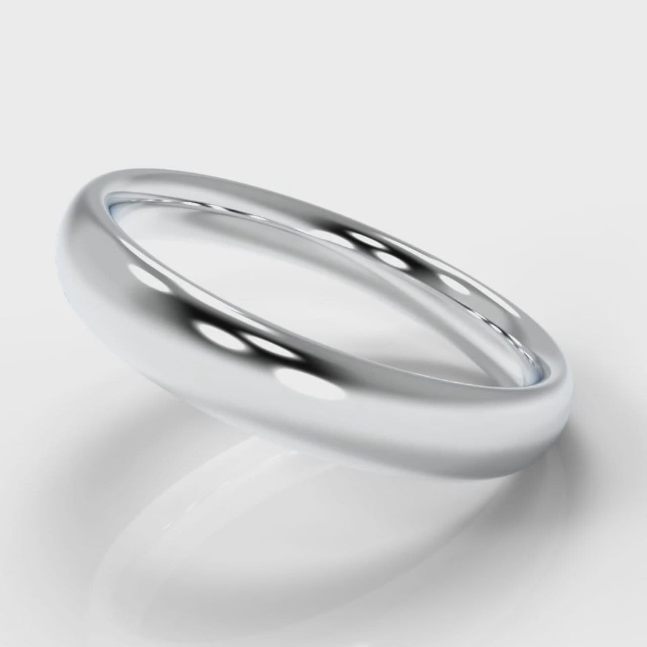 4mm Court Shaped Comfort Fit Wedding Ring
