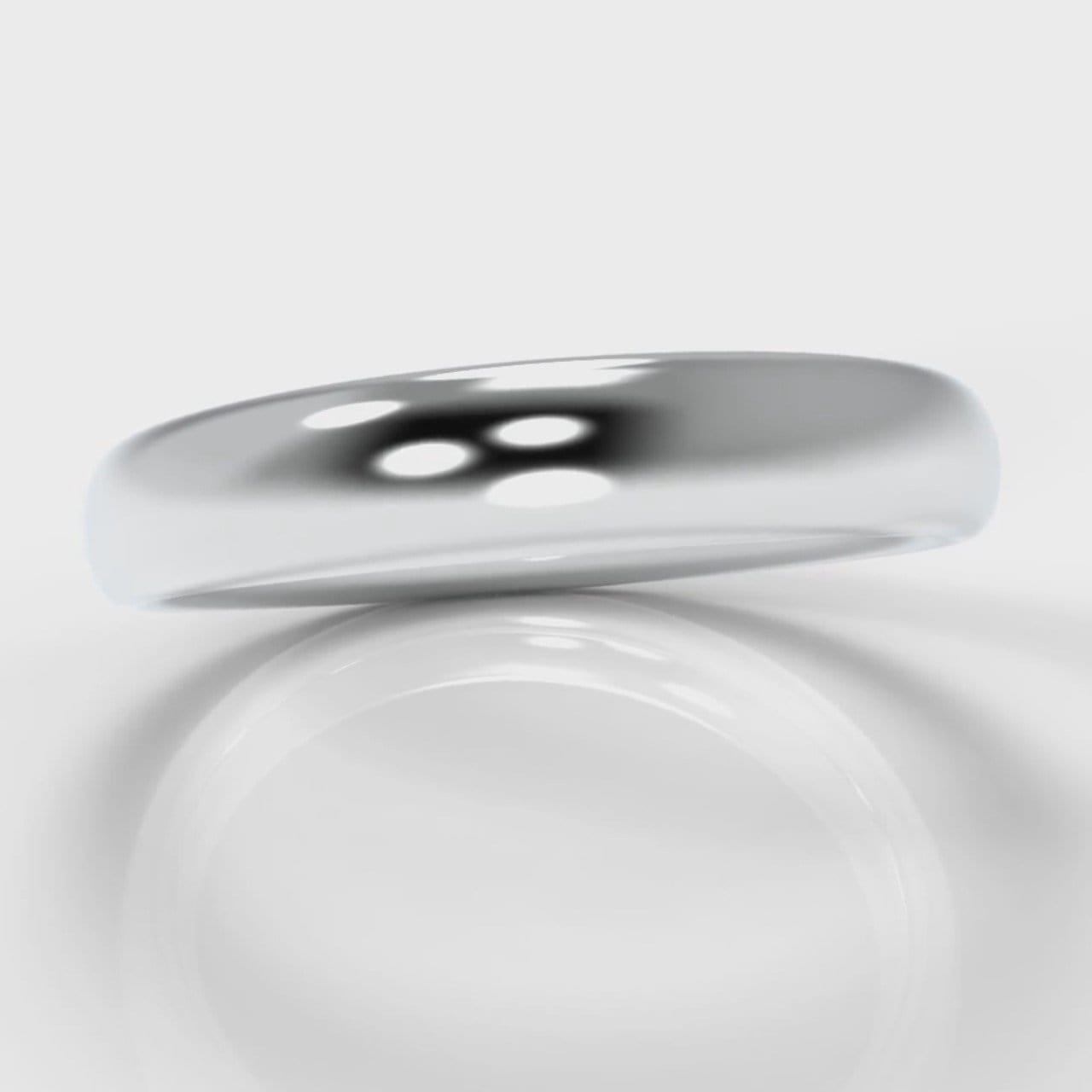4mm Court Shaped Comfort Fit Wedding Ring
