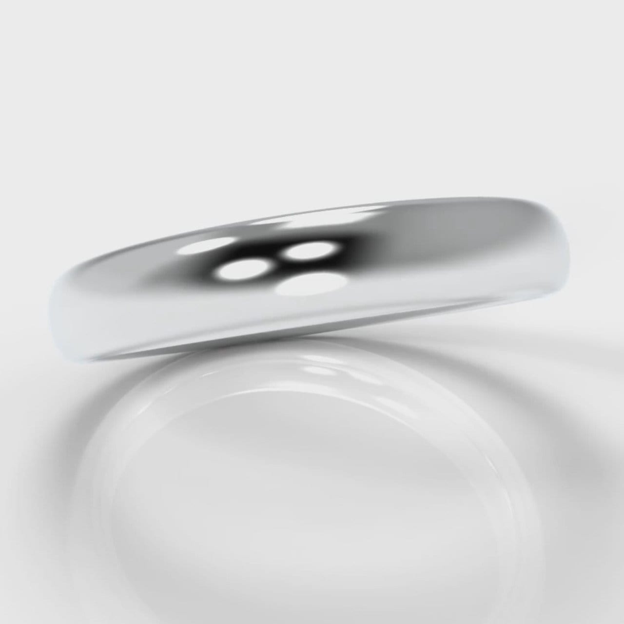 4mm Court Shaped Comfort Fit Wedding Ring