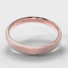 4mm Court Shaped Comfort Fit Brushed Wedding Ring - Rose Gold