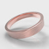 4mm Flat Top Comfort Fit Brushed Wedding Ring - Rose Gold