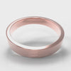 4mm Flat Top Comfort Fit Brushed Wedding Ring - Rose Gold