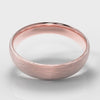 5mm Court Shaped Comfort Fit Brushed Wedding Ring - Rose Gold
