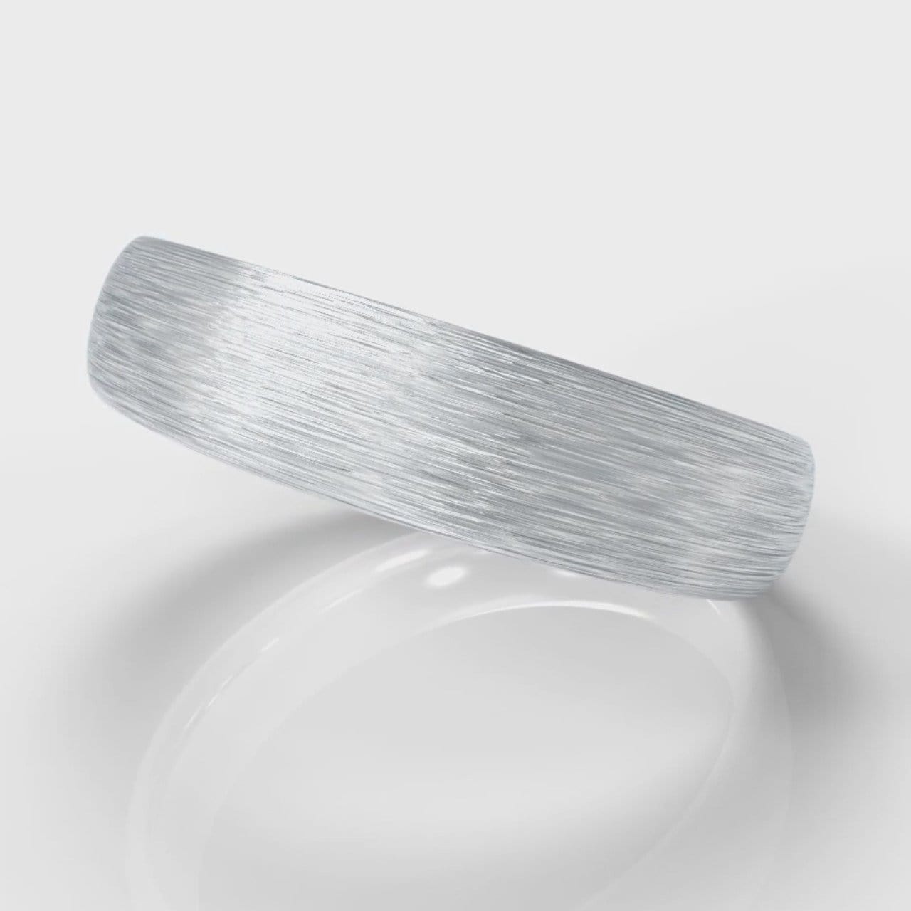 5mm Court Shaped Comfort Fit Brushed Wedding Ring