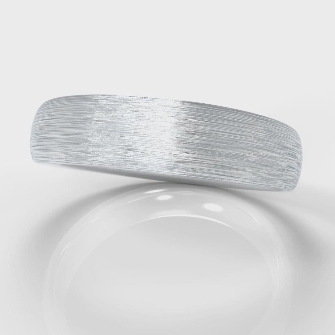 5mm Court Shaped Comfort Fit Brushed Wedding Ring