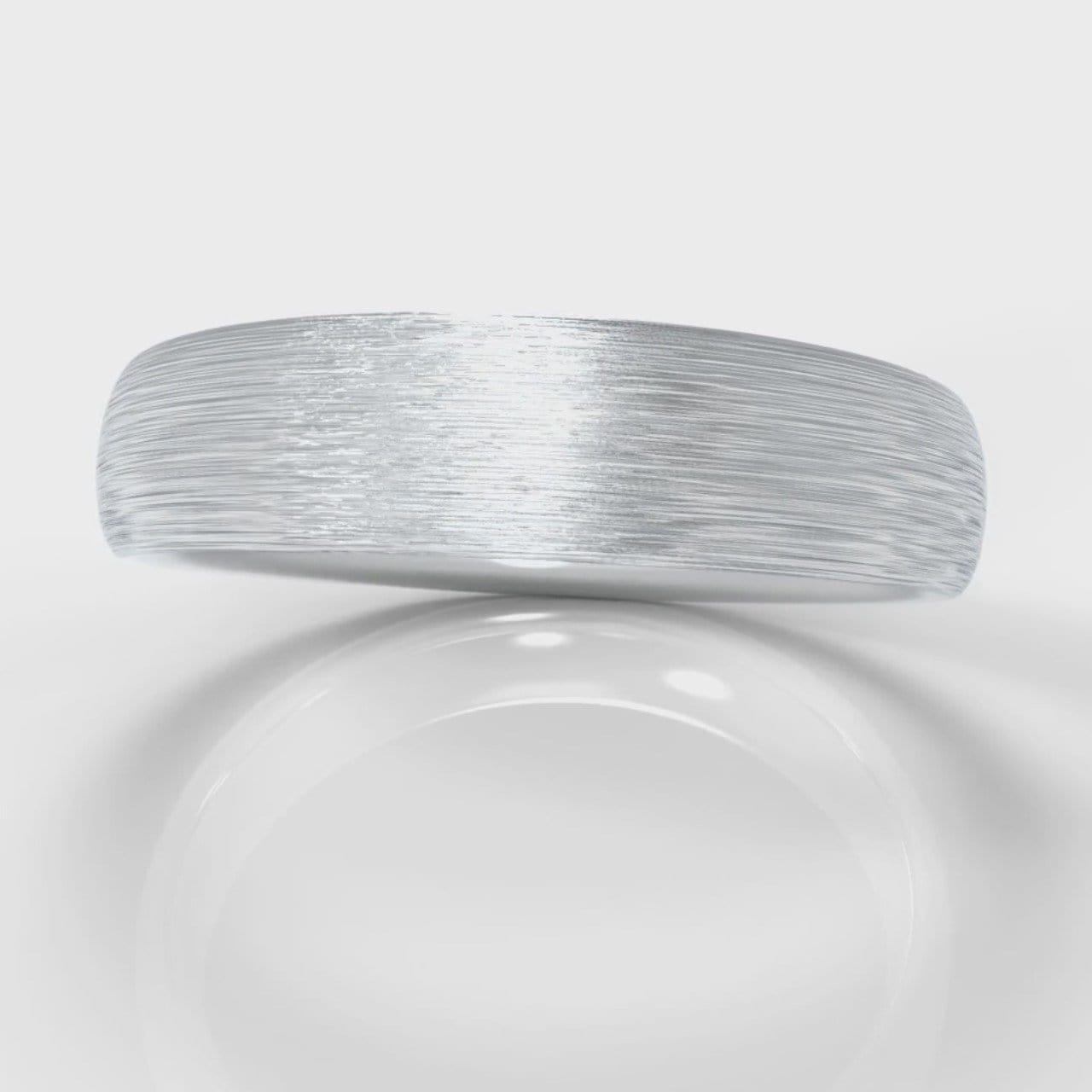 5mm Court Shaped Comfort Fit Brushed Wedding Ring