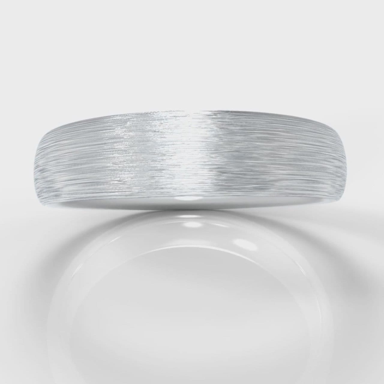 5mm Court Shaped Comfort Fit Brushed Wedding Ring