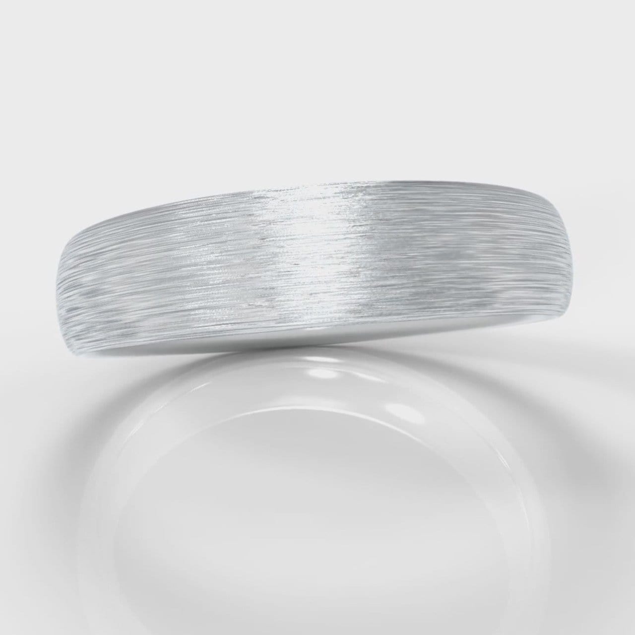 5mm Court Shaped Comfort Fit Brushed Wedding Ring