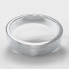 5mm Flat Top Comfort Fit Brushed Wedding Ring