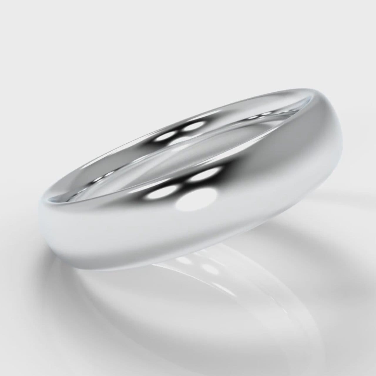5mm Court Shaped Comfort Fit Wedding Ring