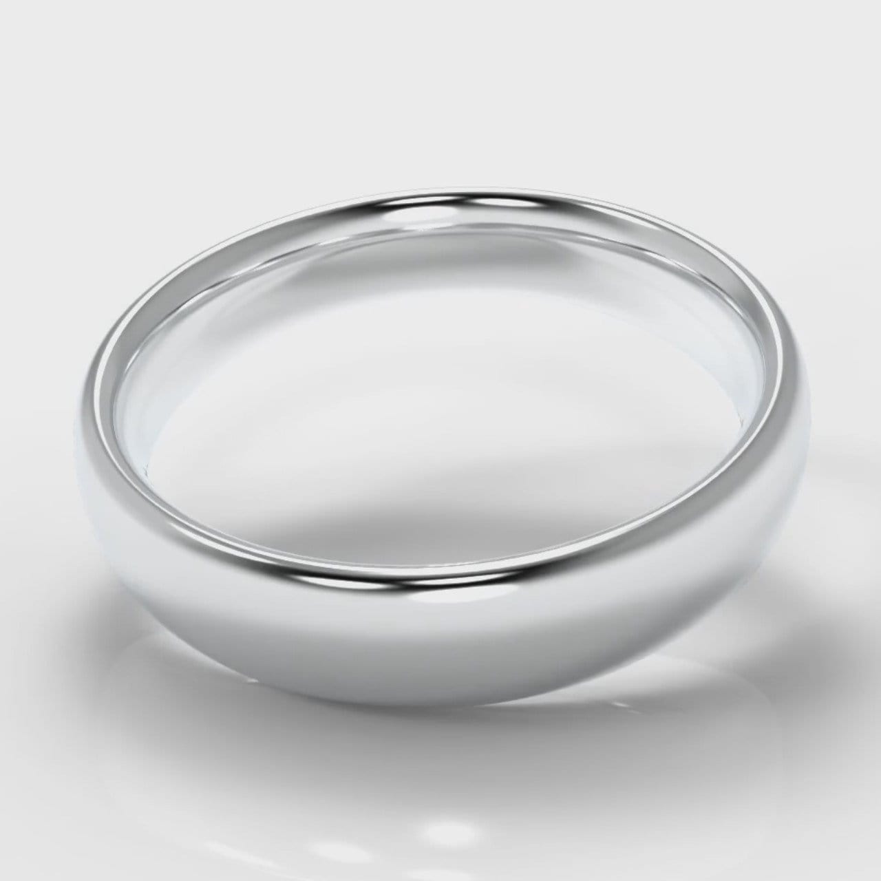 5mm Court Shaped Comfort Fit Wedding Ring