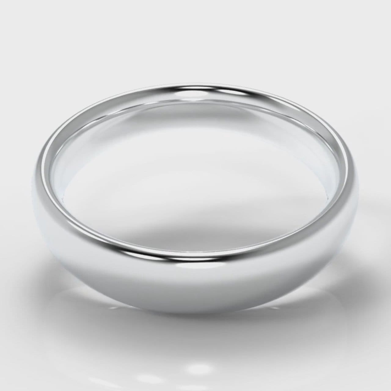 5mm Court Shaped Comfort Fit Wedding Ring