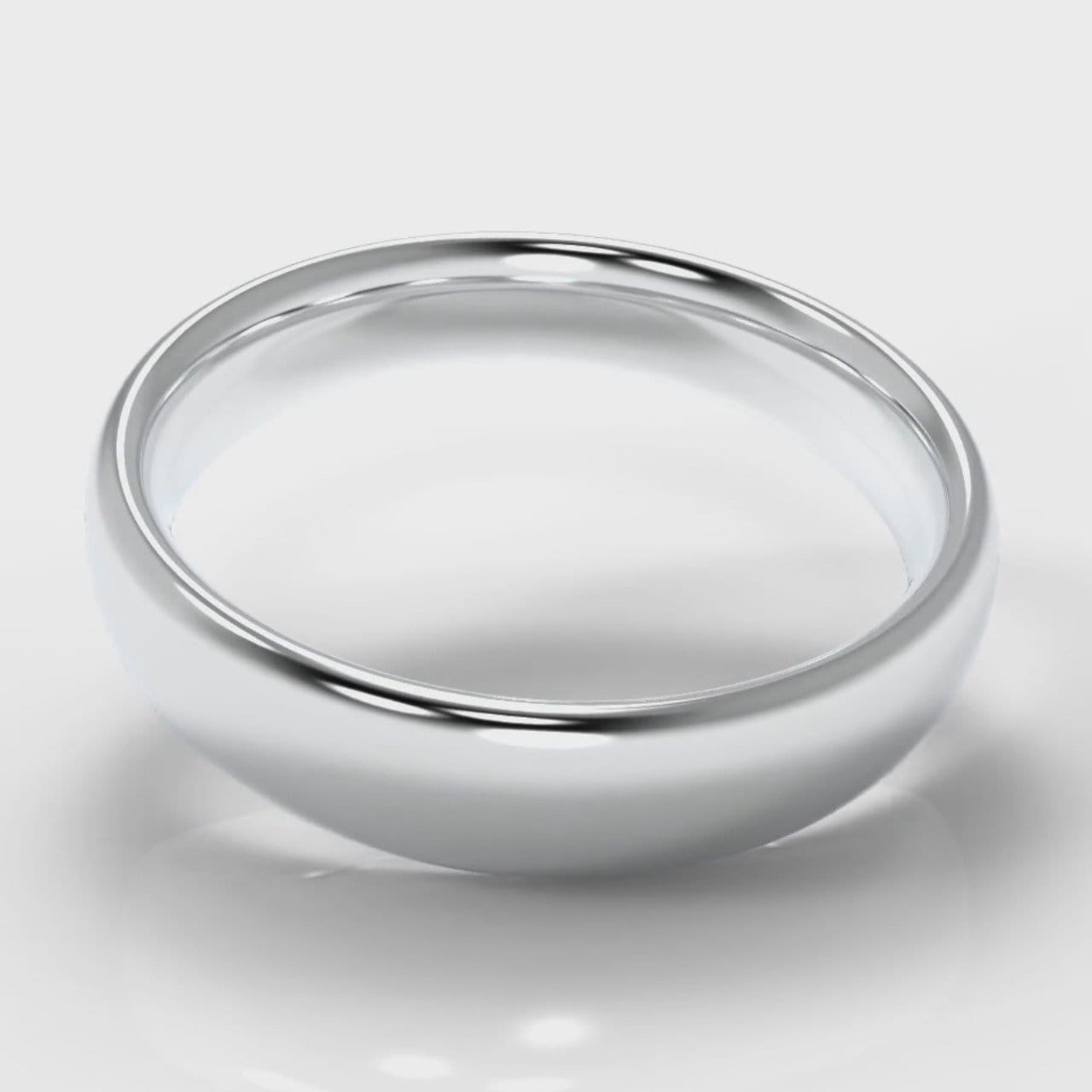5mm Court Shaped Comfort Fit Wedding Ring