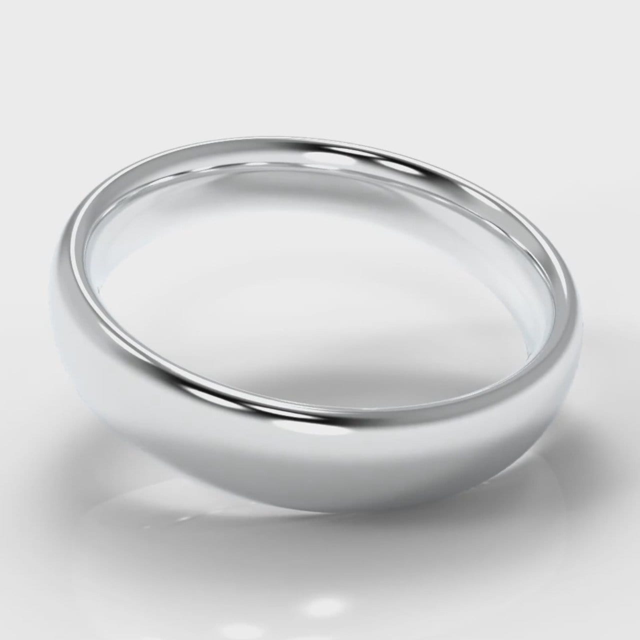 5mm Court Shaped Comfort Fit Wedding Ring