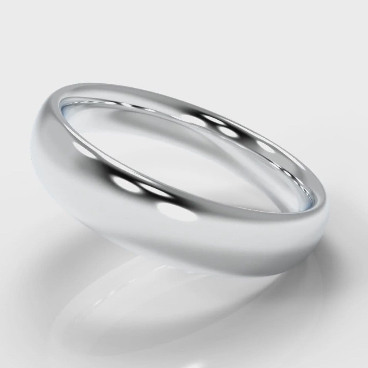 5mm Court Shaped Comfort Fit Wedding Ring