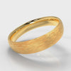 5mm Court Shaped Comfort Fit Brushed Wedding Ring - Yellow Gold