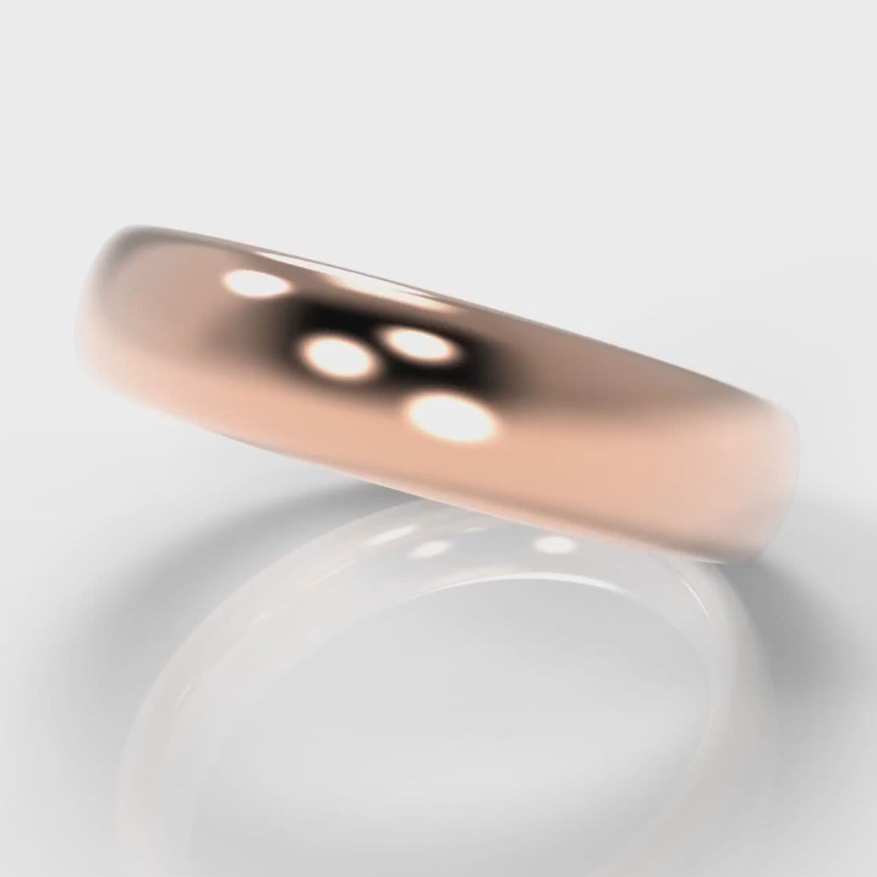 5mm Court Shaped Comfort Fit Wedding Ring - Rose Gold