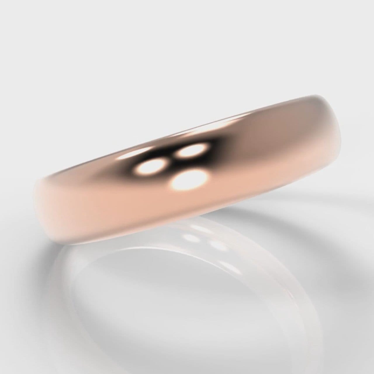 5mm Court Shaped Comfort Fit Wedding Ring - Rose Gold