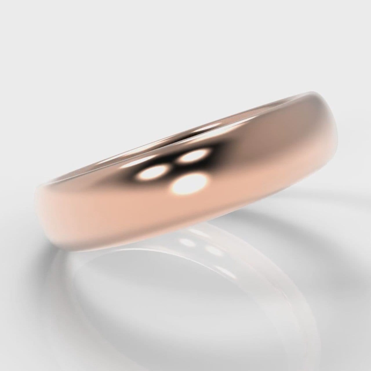 5mm Court Shaped Comfort Fit Wedding Ring - Rose Gold