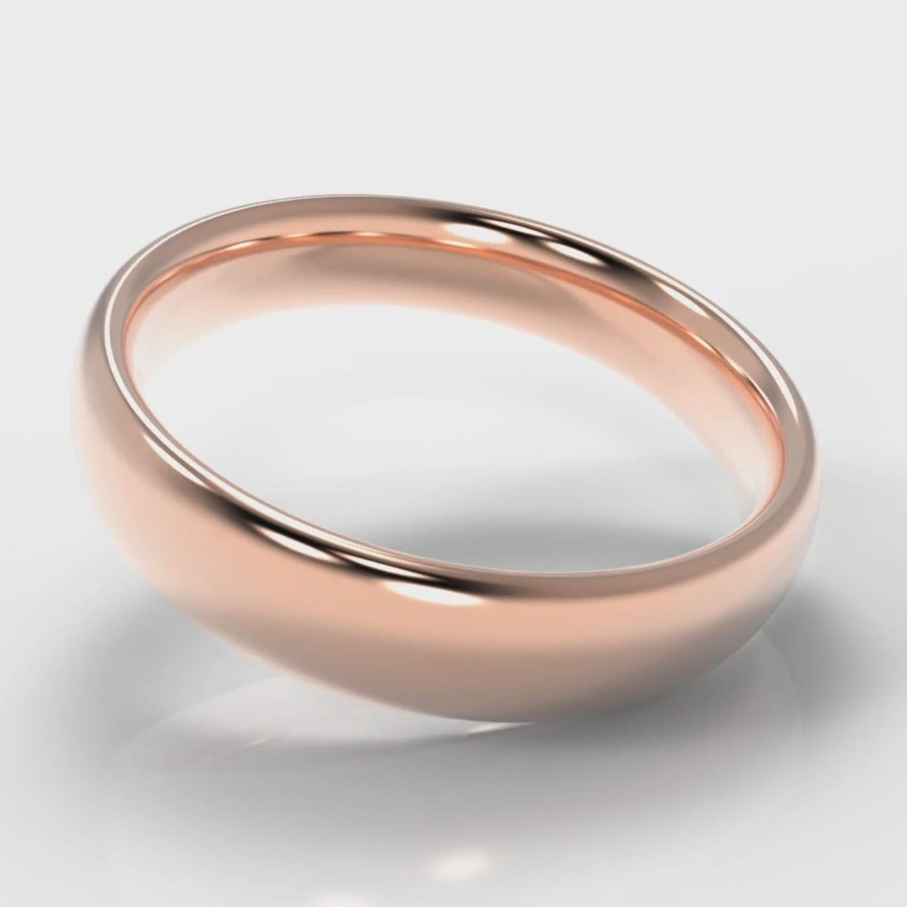 5mm Court Shaped Comfort Fit Wedding Ring - Rose Gold