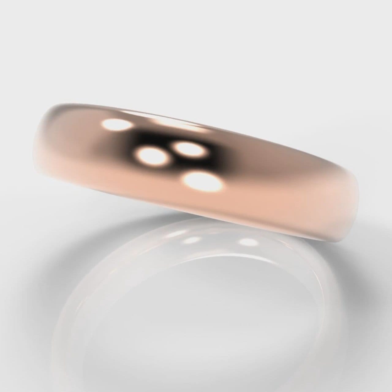5mm Court Shaped Comfort Fit Wedding Ring - Rose Gold