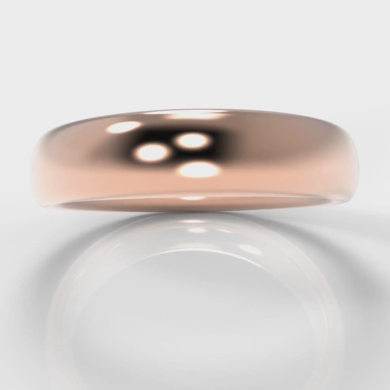 5mm Court Shaped Comfort Fit Wedding Ring - Rose Gold