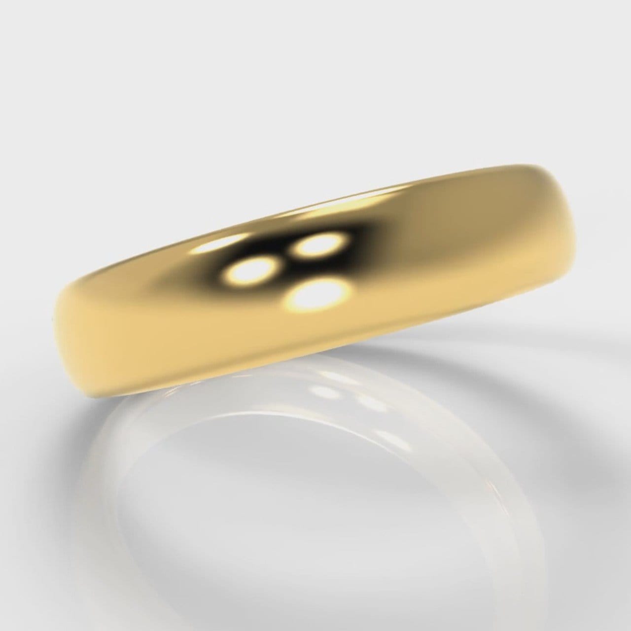 5mm Court Shaped Comfort Fit Wedding Ring - Yellow Gold