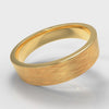 5mm Flat Top Comfort Fit Brushed Wedding Ring - Yellow Gold