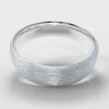 6mm Court Shaped Comfort Fit Brushed Wedding Ring