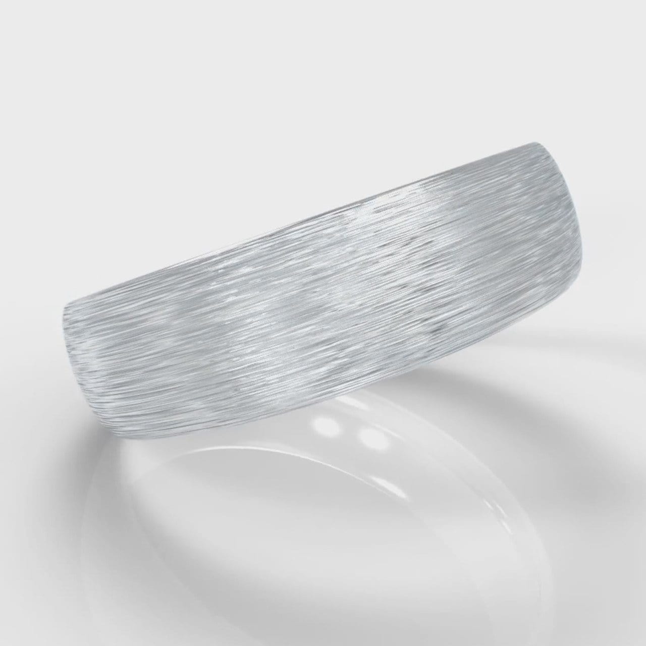 6mm Court Shaped Comfort Fit Brushed Wedding Ring