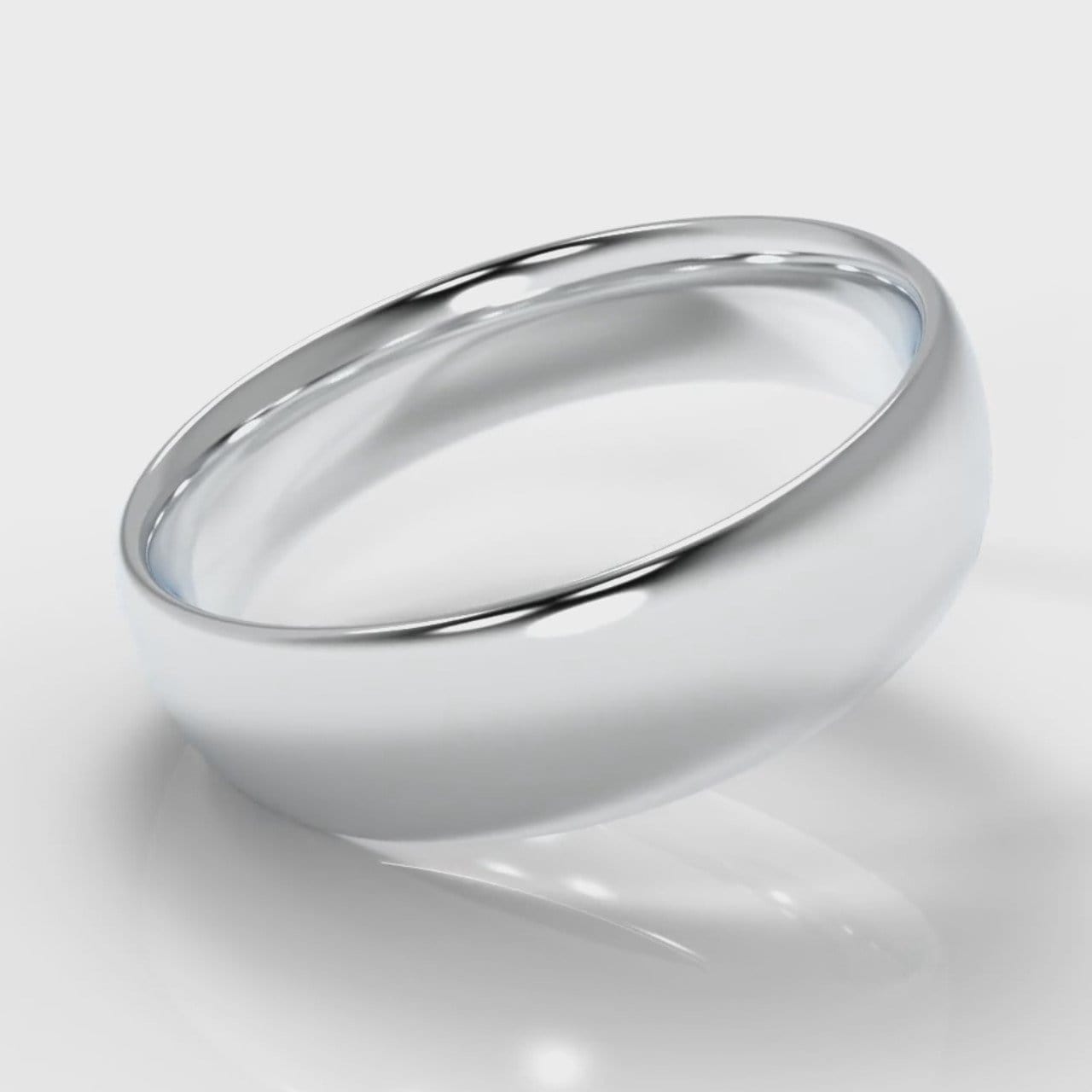 6mm Court Shaped Comfort Fit Wedding Ring