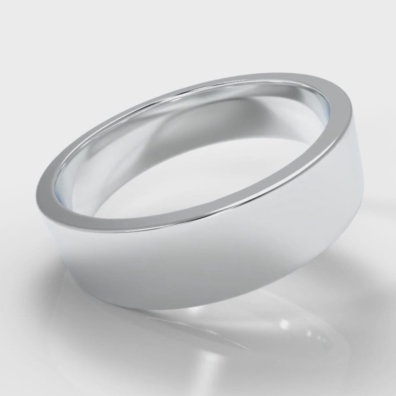 6mm Flat Top Comfort Fit Wedding Ring