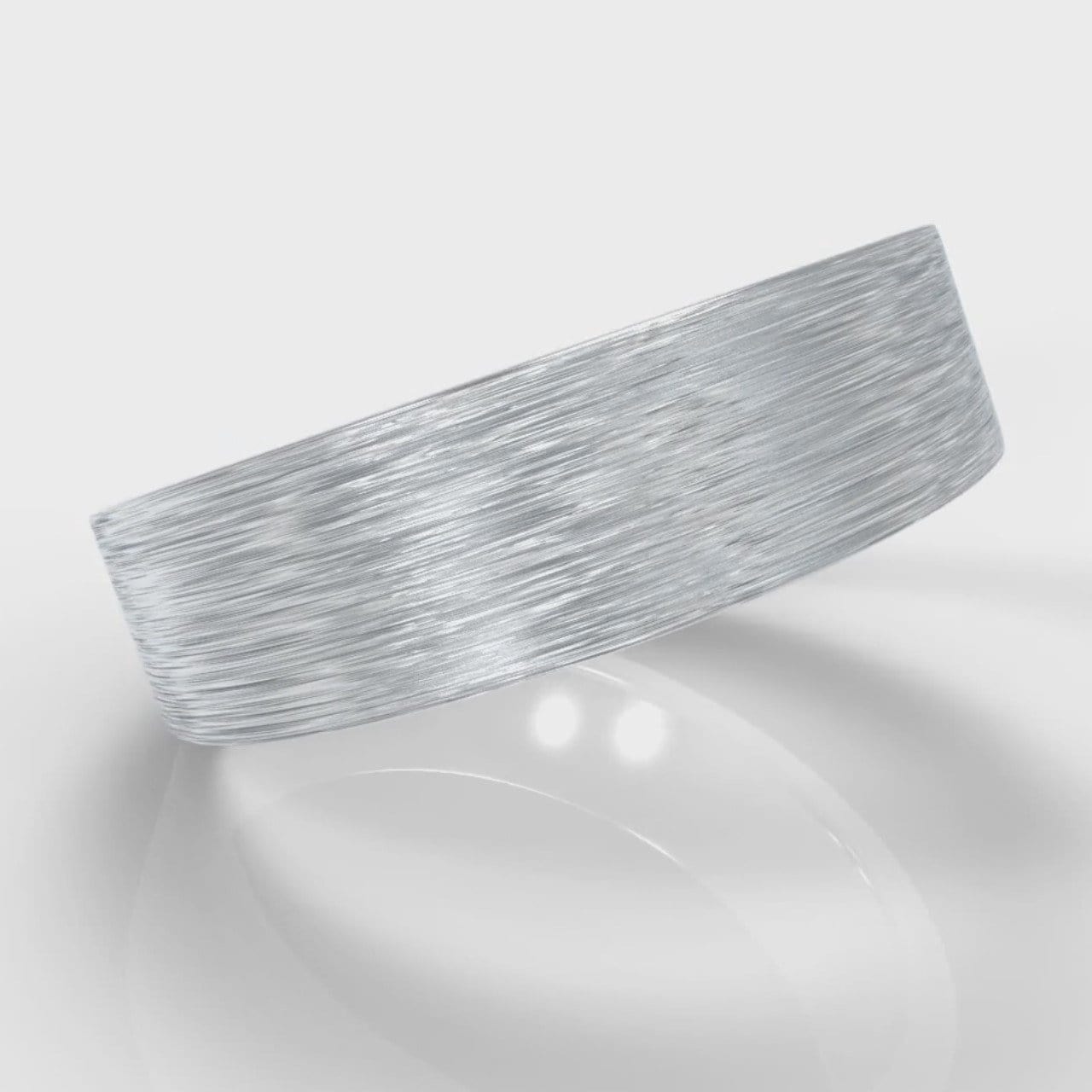 6mm Flat Top Comfort Fit Brushed Wedding Ring