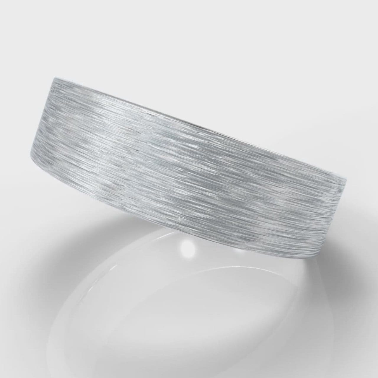 6mm Flat Top Comfort Fit Brushed Wedding Ring