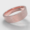 6mm Flat Top Comfort Fit Brushed Wedding Ring - Rose Gold