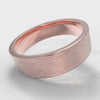 6mm Flat Top Comfort Fit Brushed Wedding Ring - Rose Gold