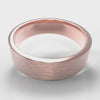 6mm Flat Top Comfort Fit Brushed Wedding Ring - Rose Gold