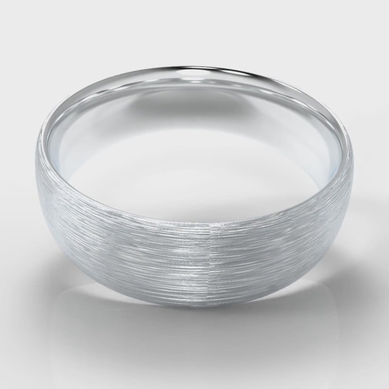7mm Court Shaped Comfort Fit Brushed Wedding Ring