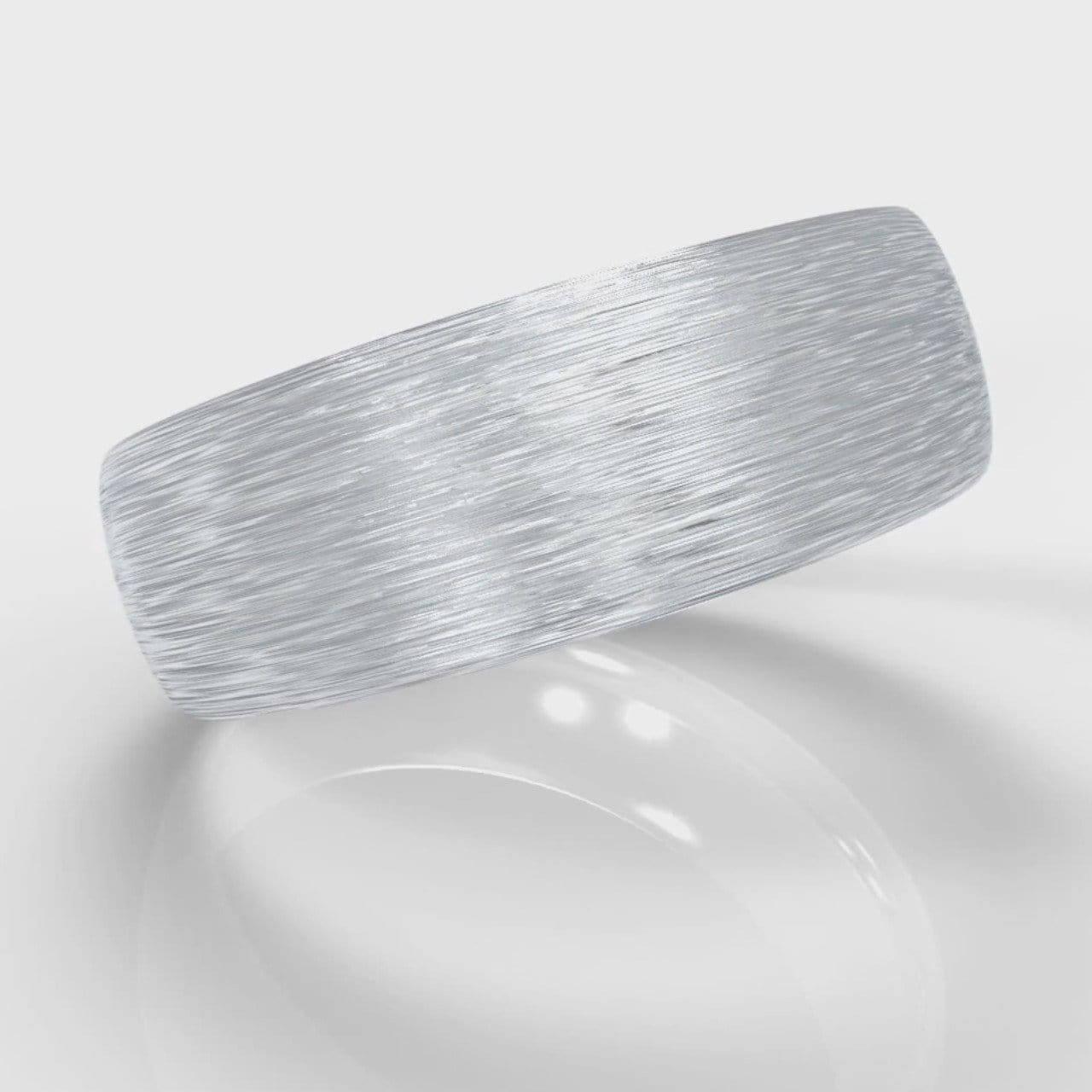 7mm Court Shaped Comfort Fit Brushed Wedding Ring